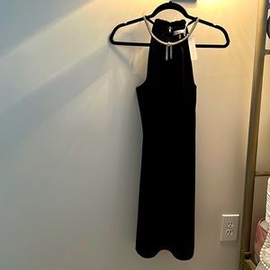 Trina Turk Black Cocktail Dress with Rhinestones size 4